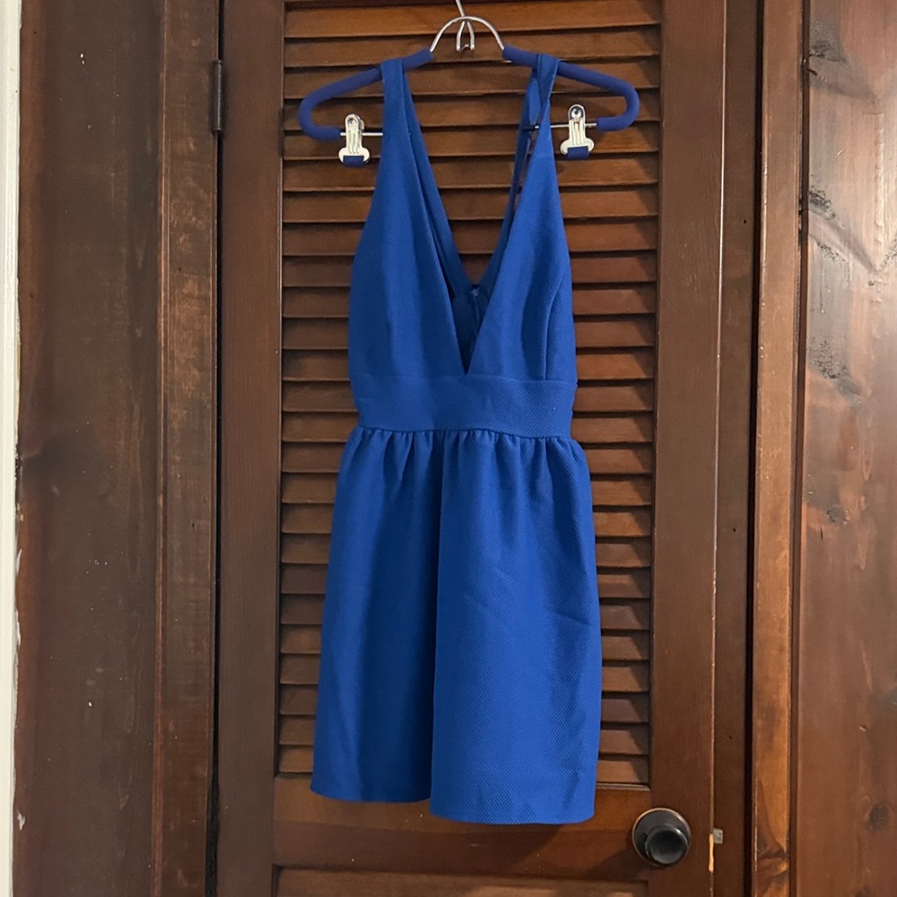 Forever 21 Royal Blue Backless Dress
